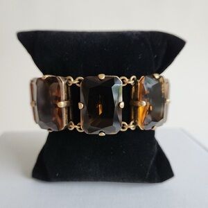 J crew brown chunky stone bracelet